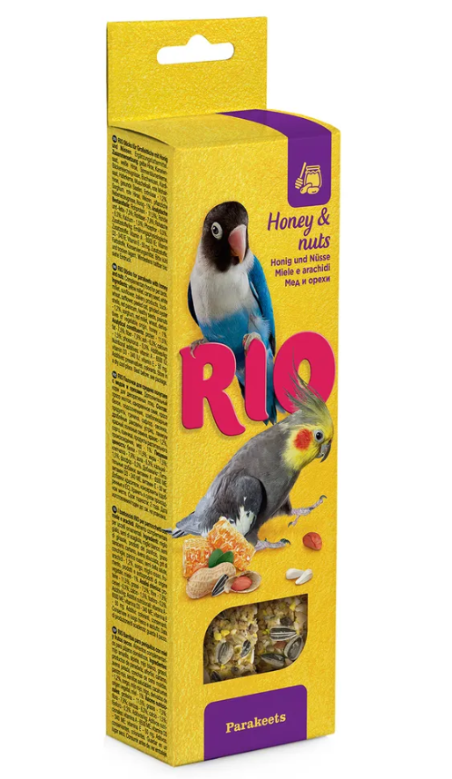 Rio 0,075кг*2шт палочки для средних попугаев с медом и орехами