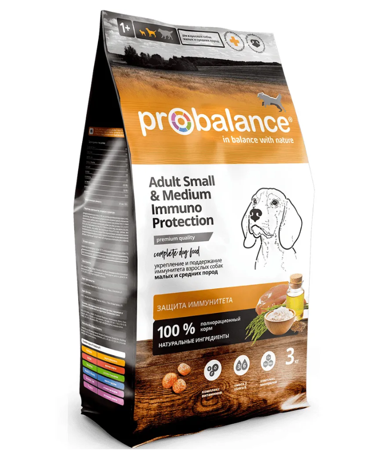 Probalance Immuno Adult Small&Medium корм сухой для взрослых собак малых и средних пород 0,5кг
